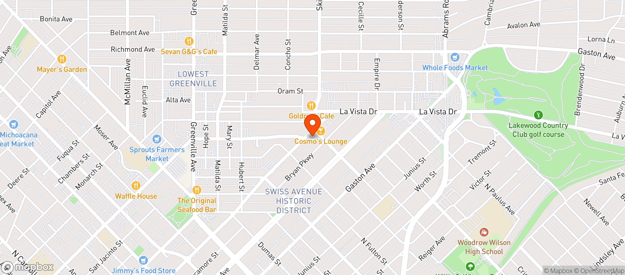 Map showing Lakewood Medallion Dis Liquor