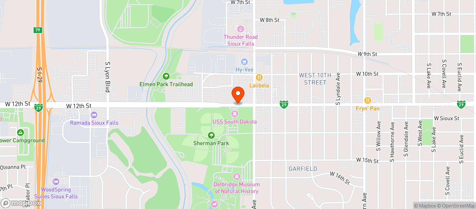 Map showing Lewis Drug