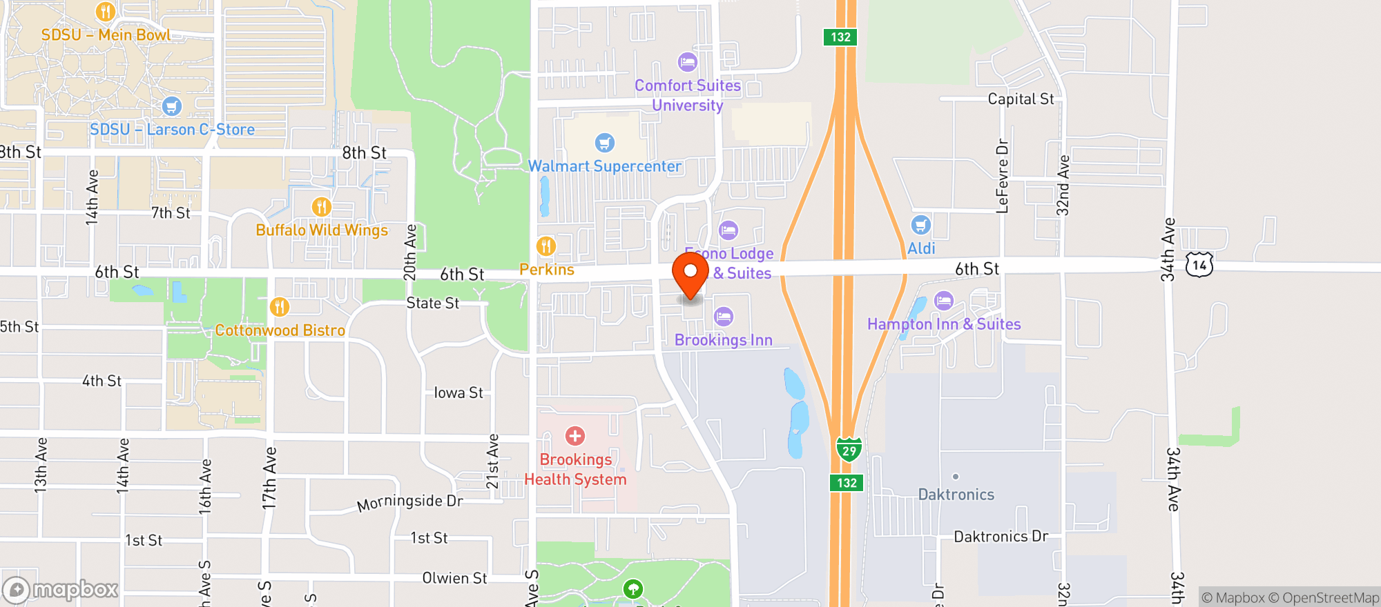 Map showing Amoco
