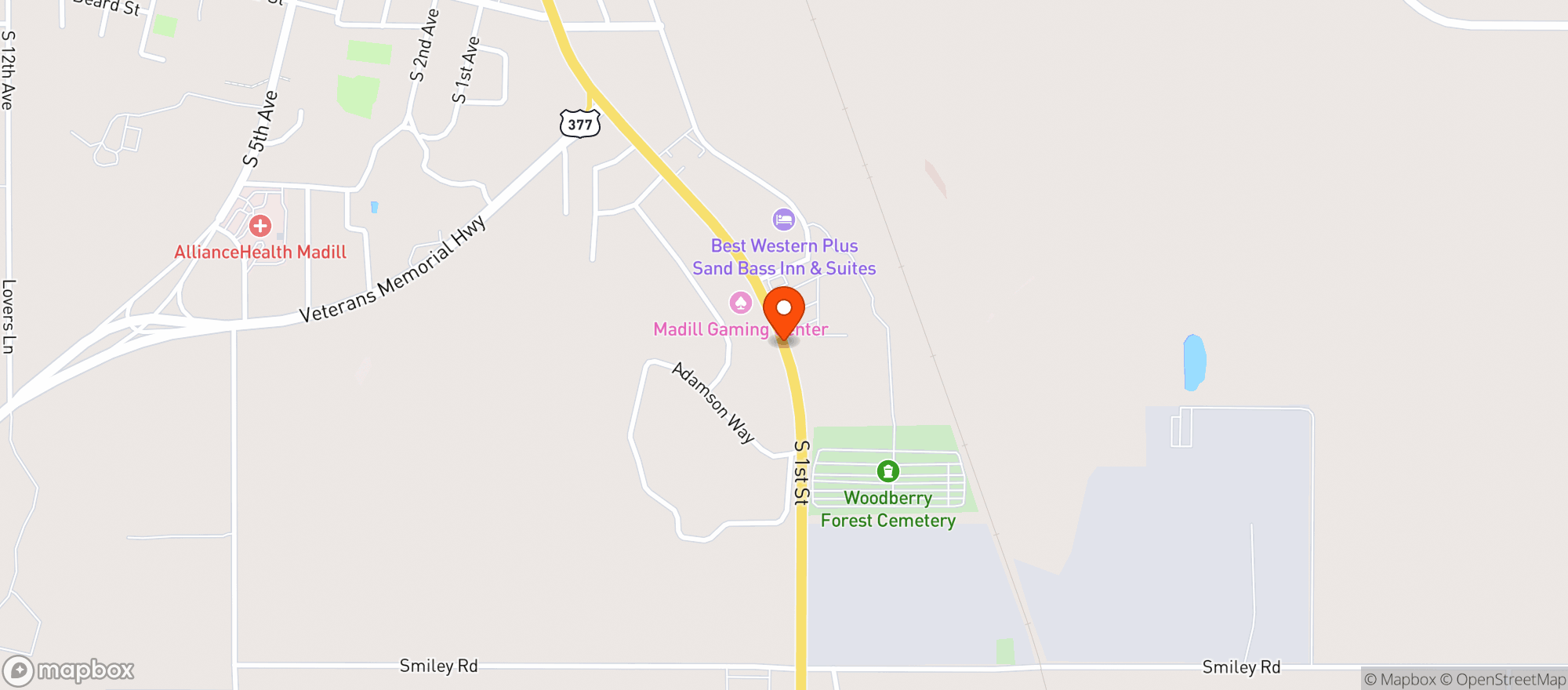 Map showing Cash Saver