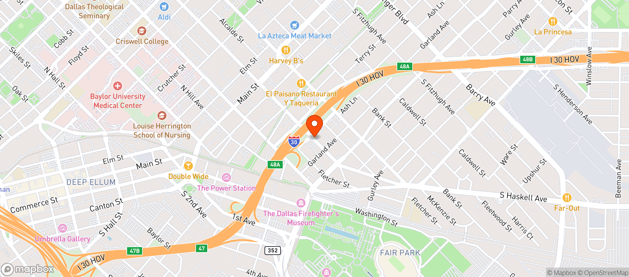 Map showing Gas Trip