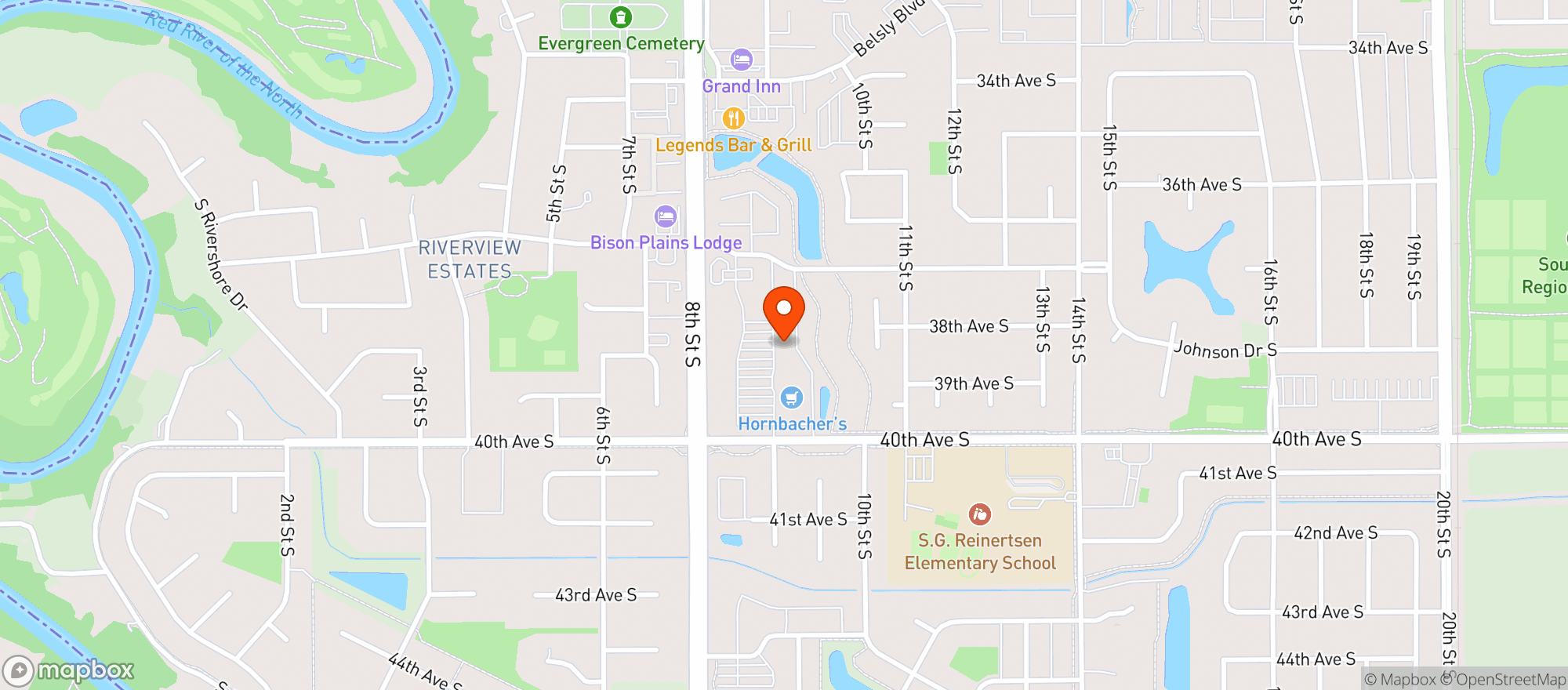 Map showing Bridgeview Liquor