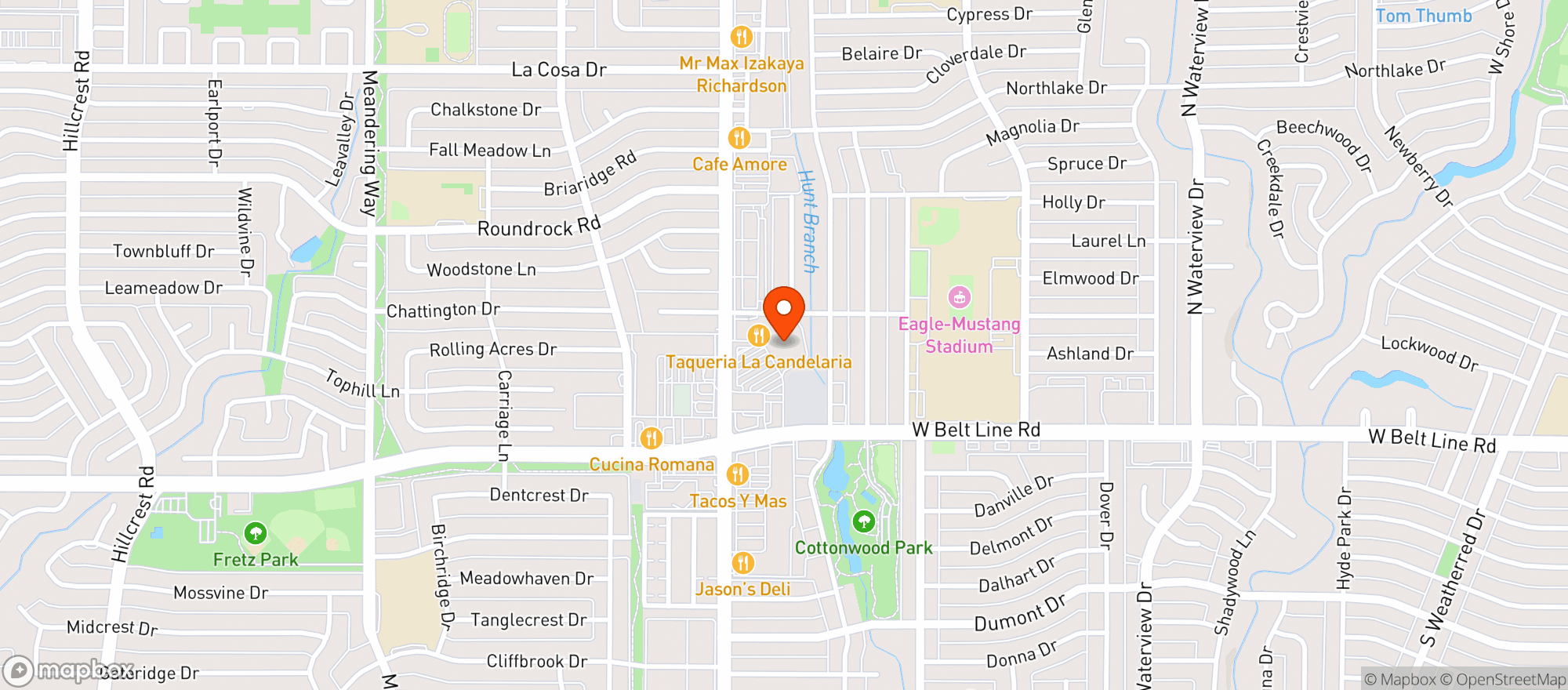 Map showing Kroger