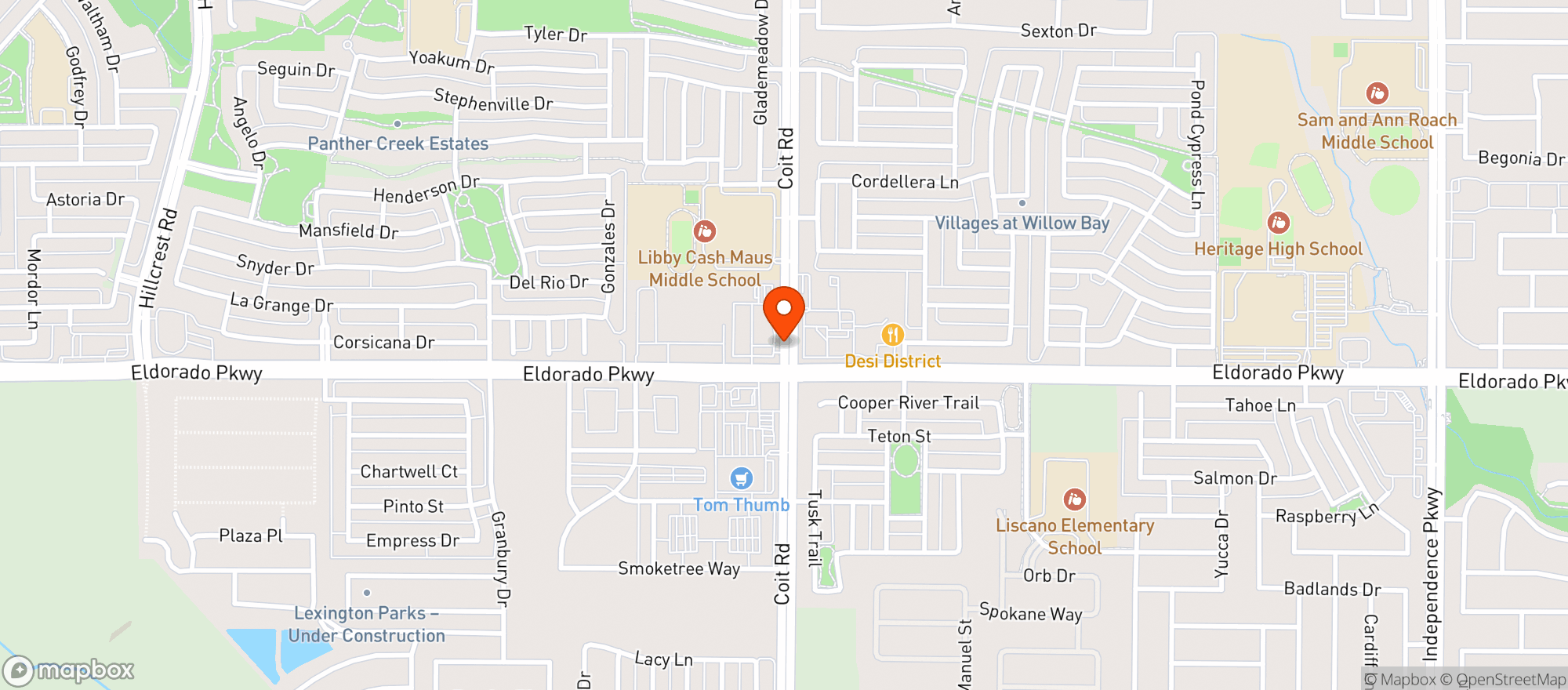 Map showing Circle K