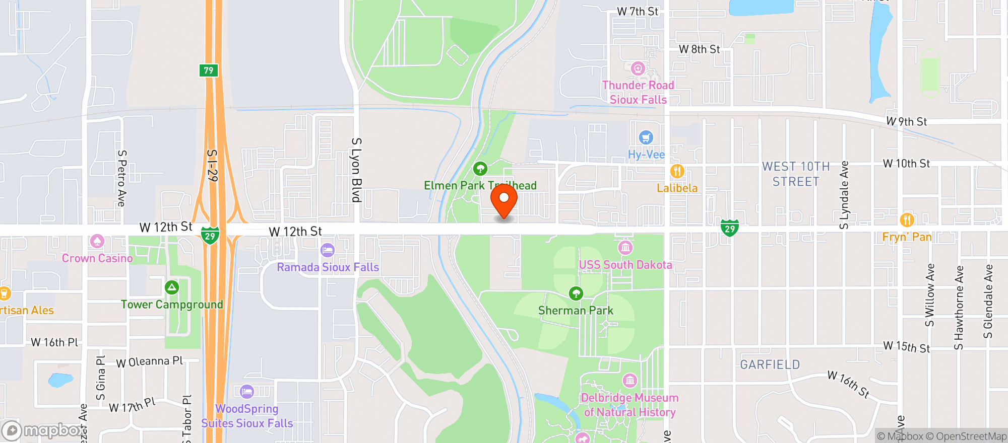 Map showing Bigs Sports Bar & Casino