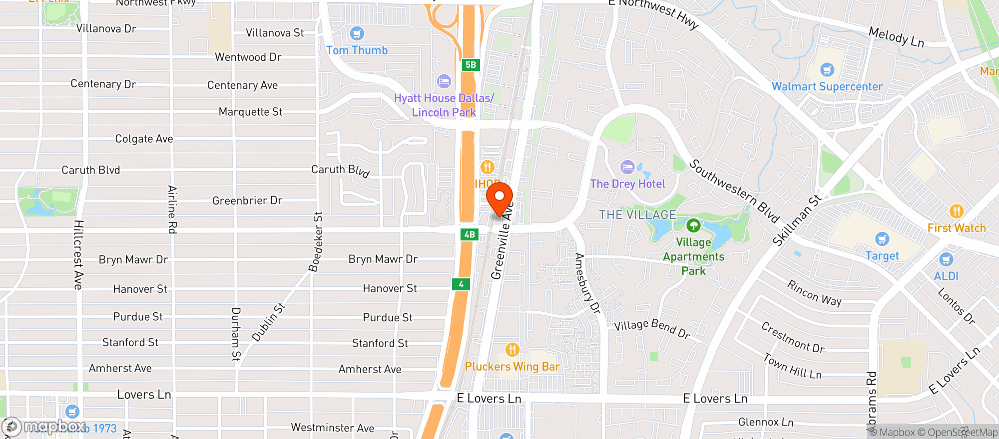 Map showing Mr. Margaritas