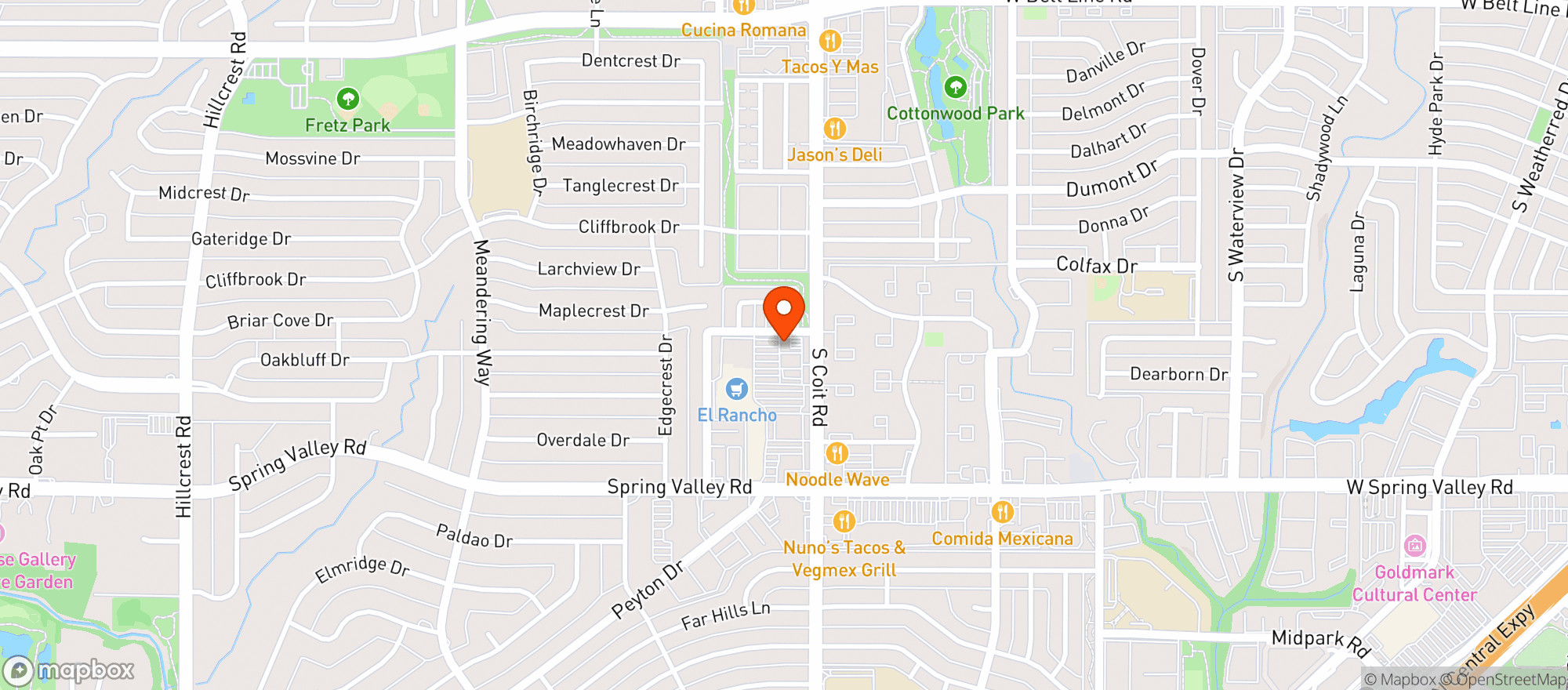 Map showing Salsa Verde Chevron