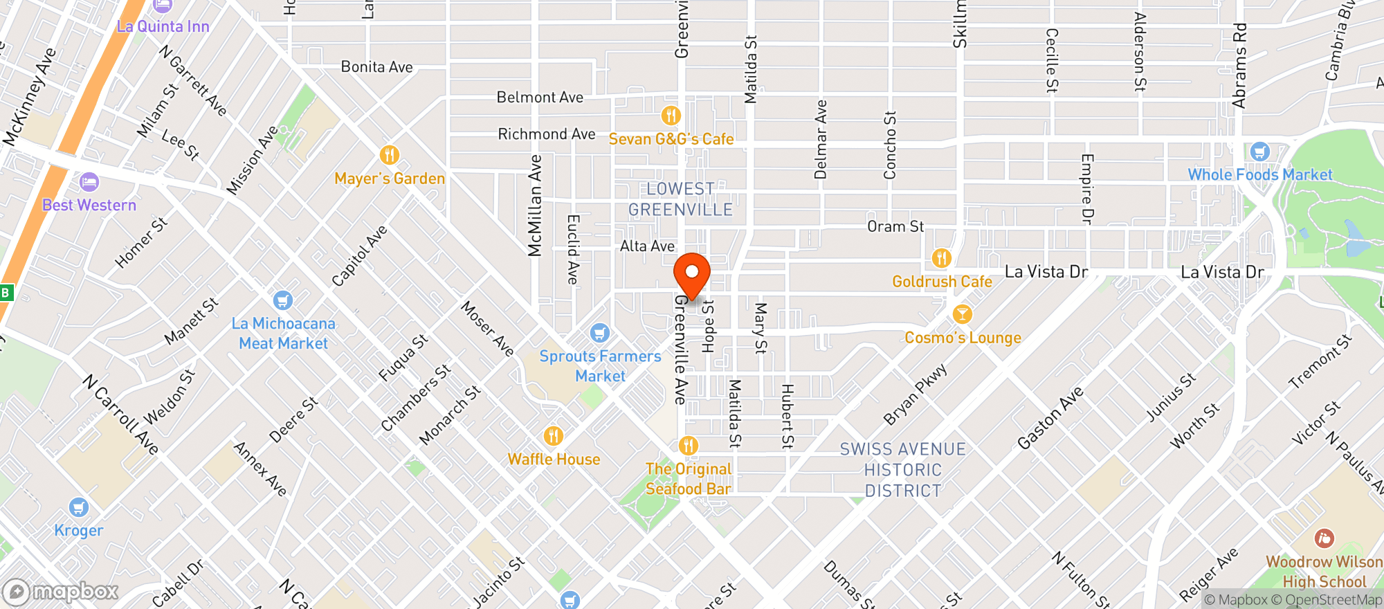 Map showing River Pig Saloon