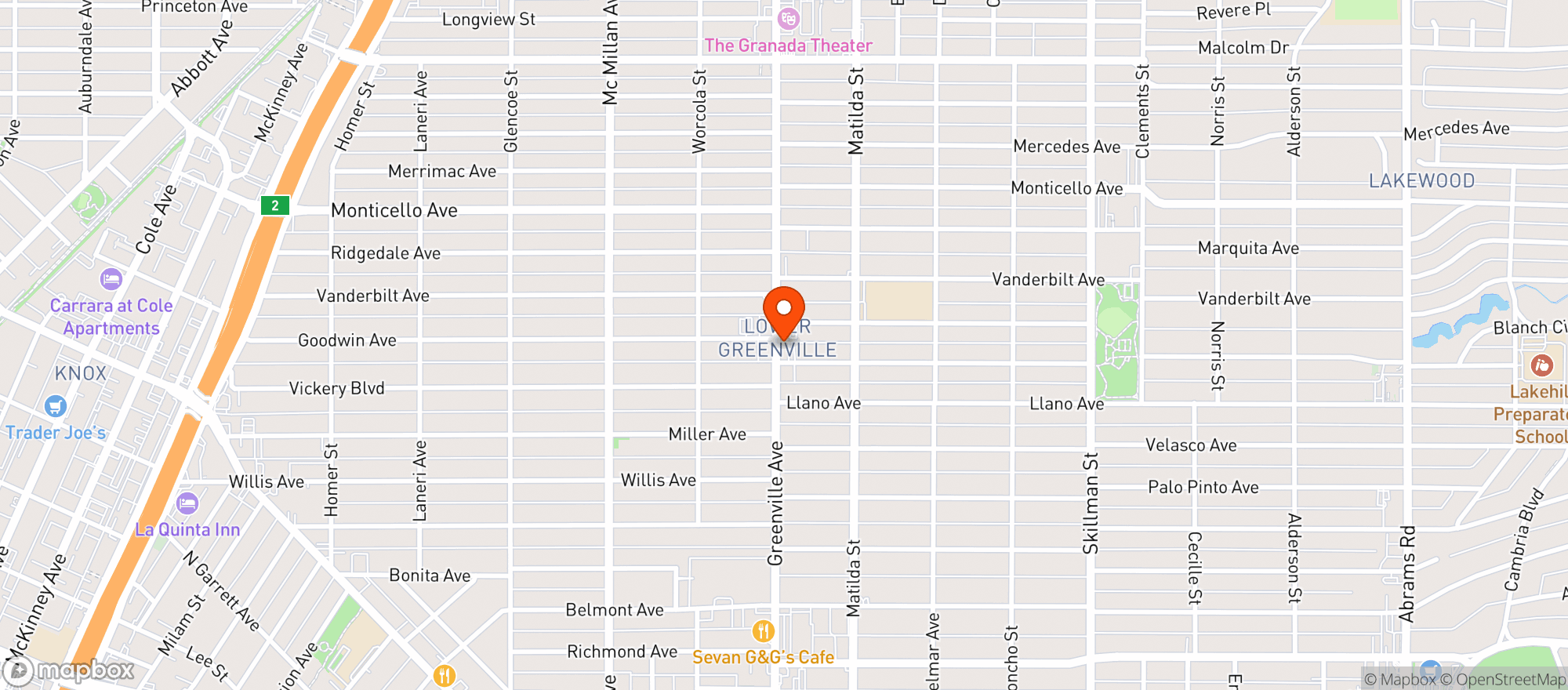 Map showing Casa Duro