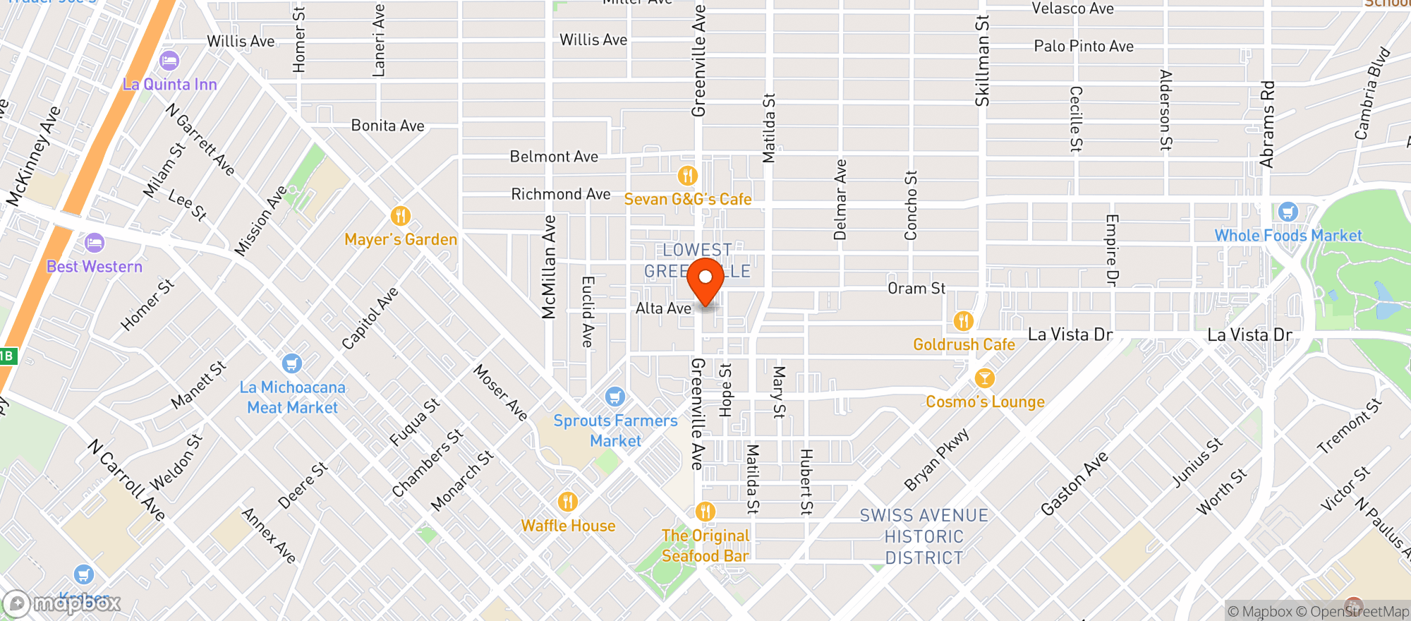 Map showing Leelas Wine Bar
