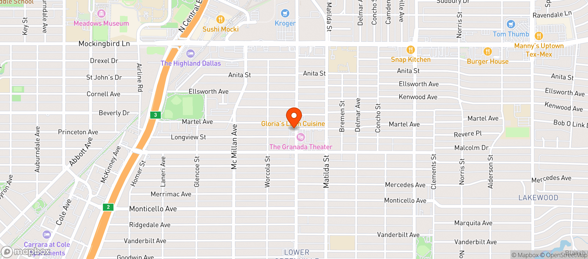 Map showing Howies Liquors