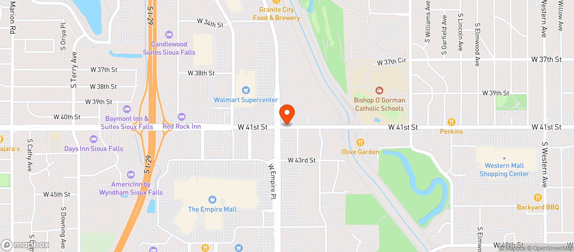 Map showing Walgreens