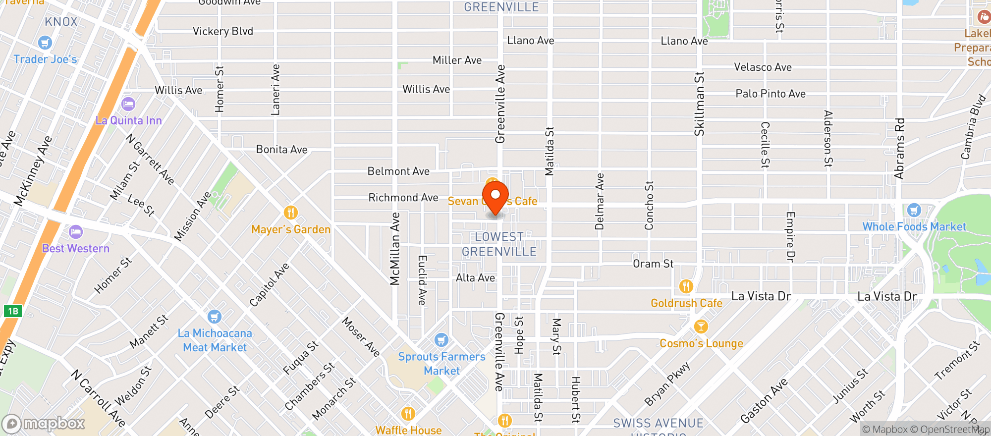 Map showing Libertine Bar