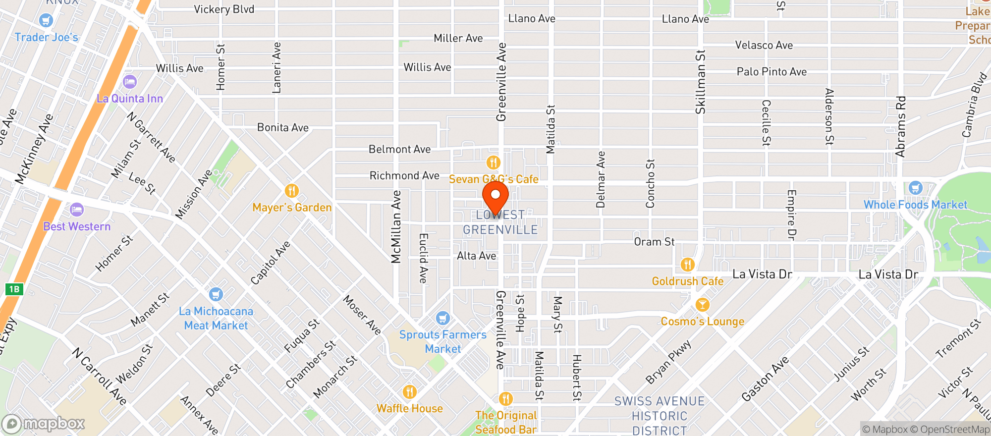 Map showing Trader Joes #403