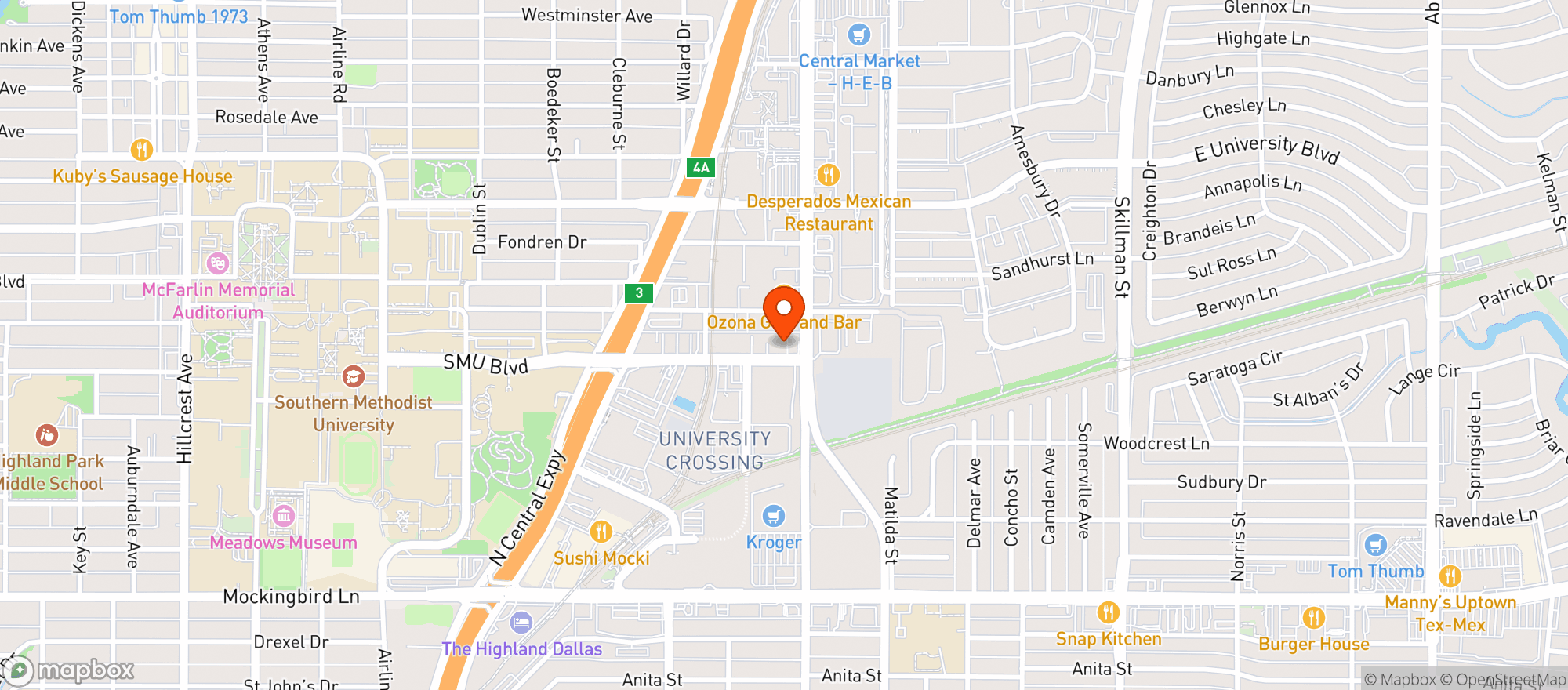 Map showing Milo Butterfingers