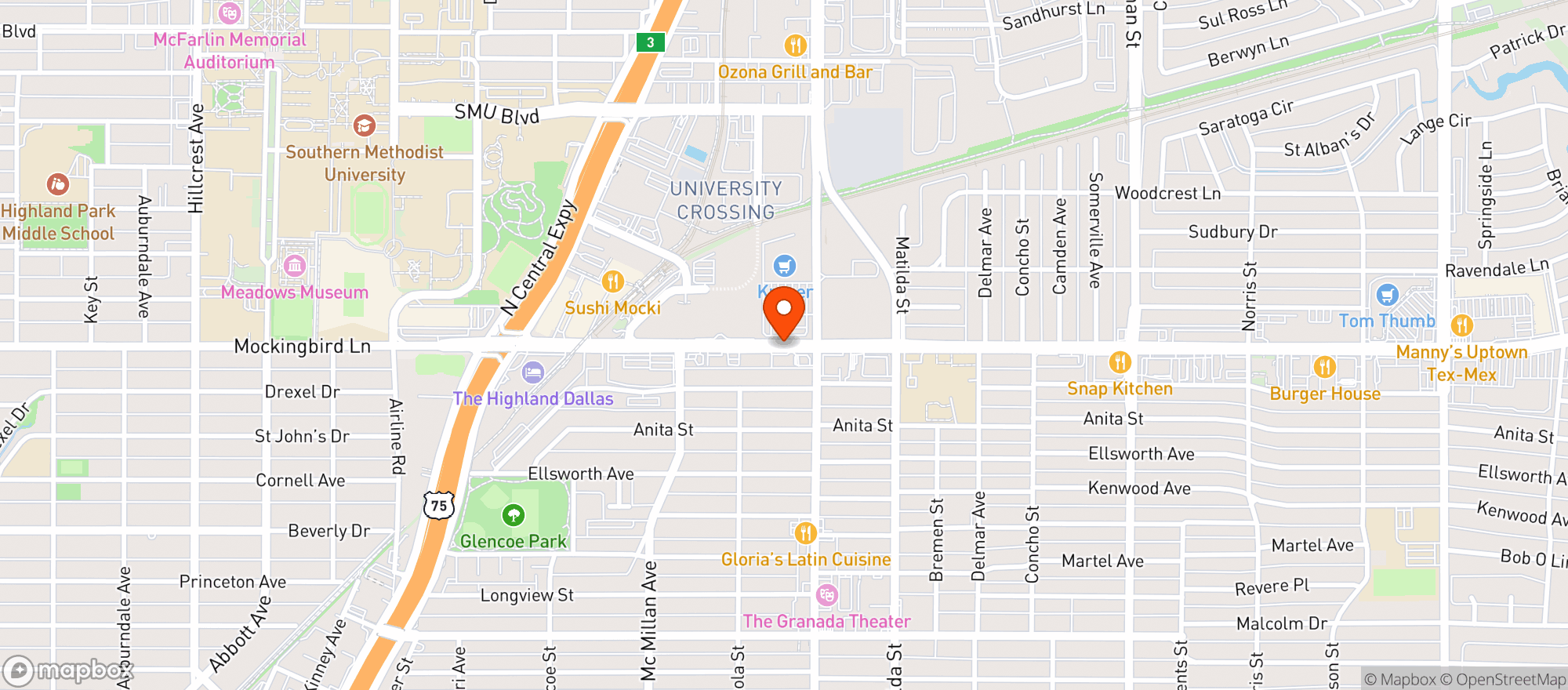Map showing Kroger Store