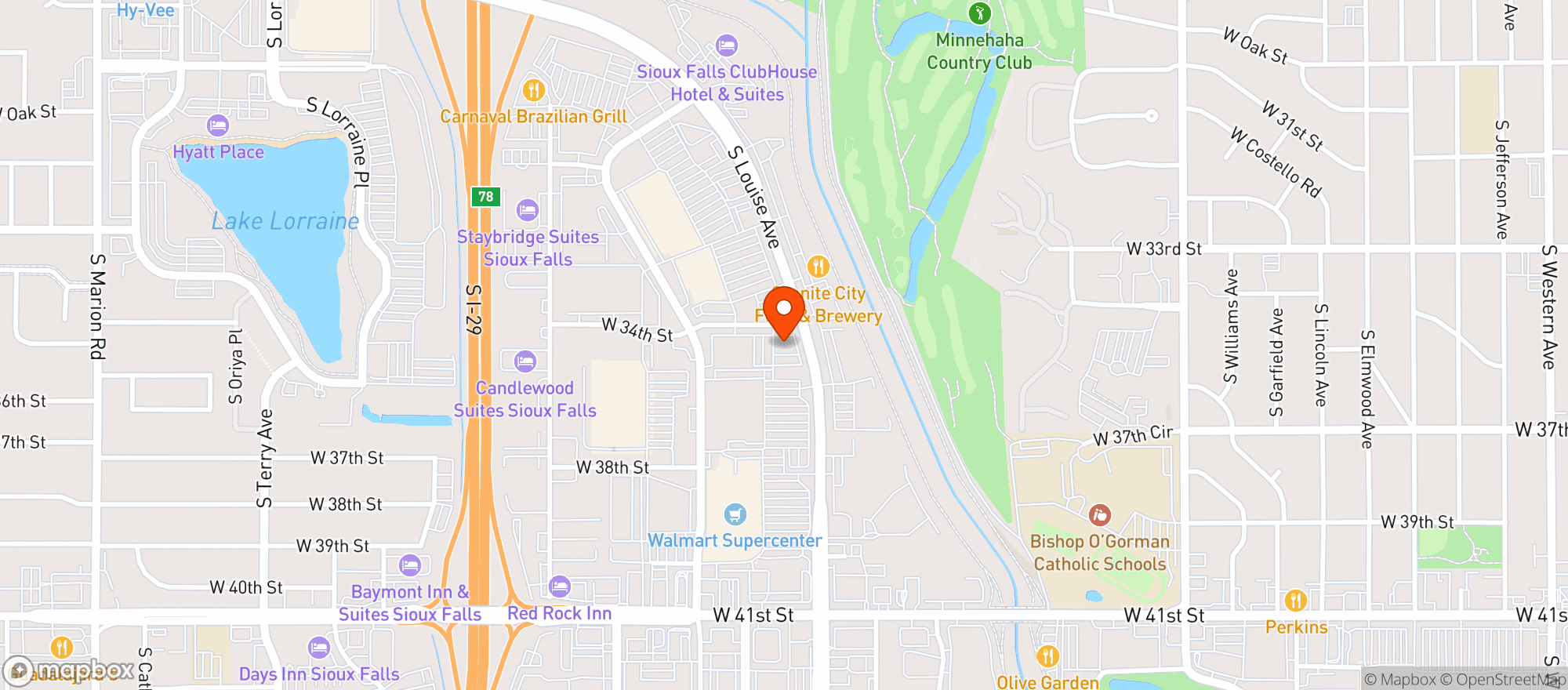 Map showing Chevys Fresh Mex