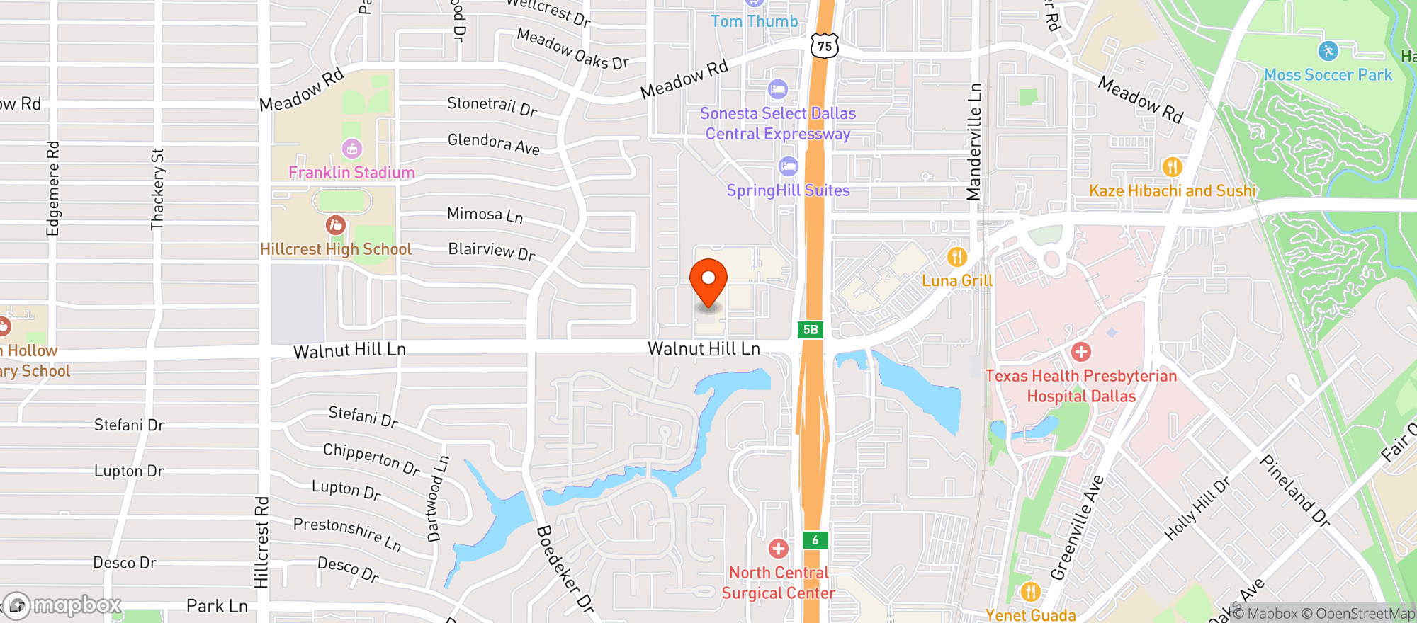 Map showing Thirsty Lion Pub & Gril #1