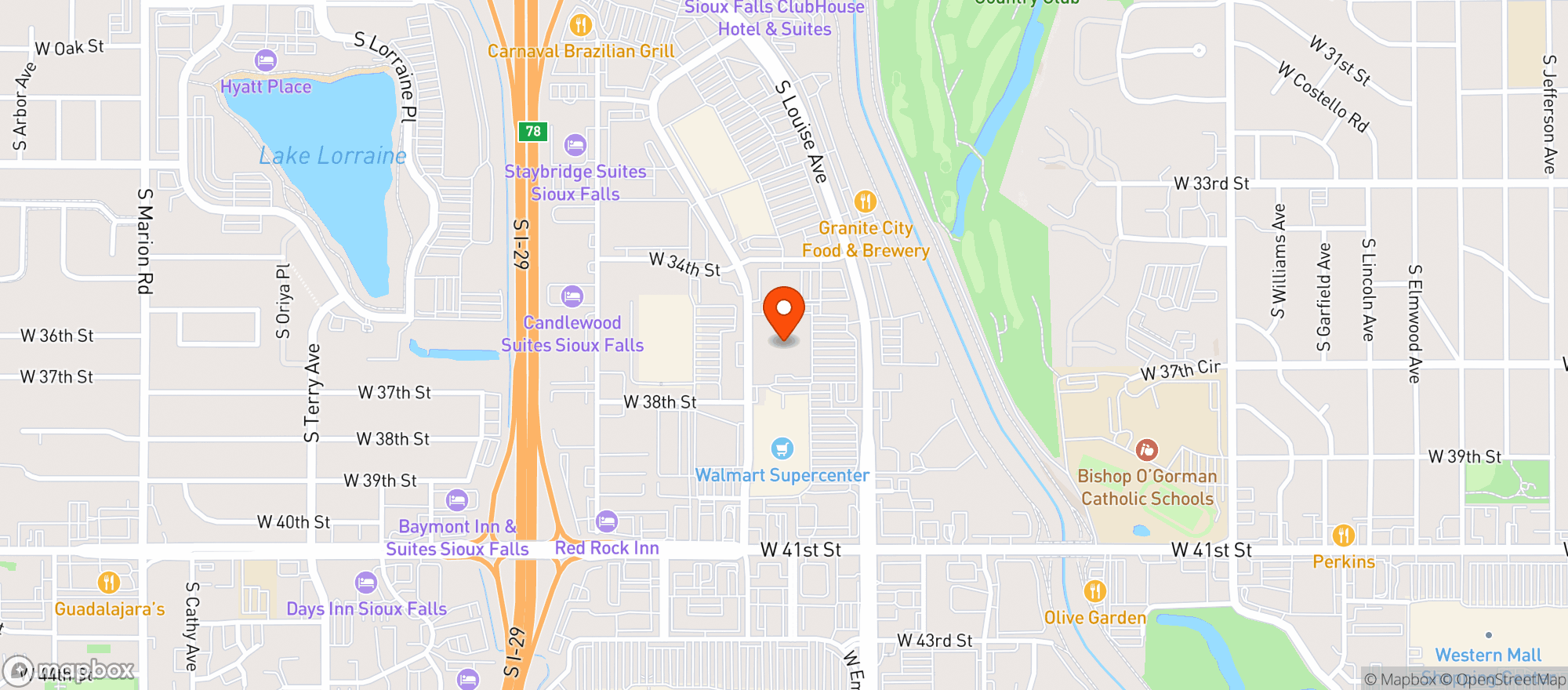 Map showing Sams Club #8165