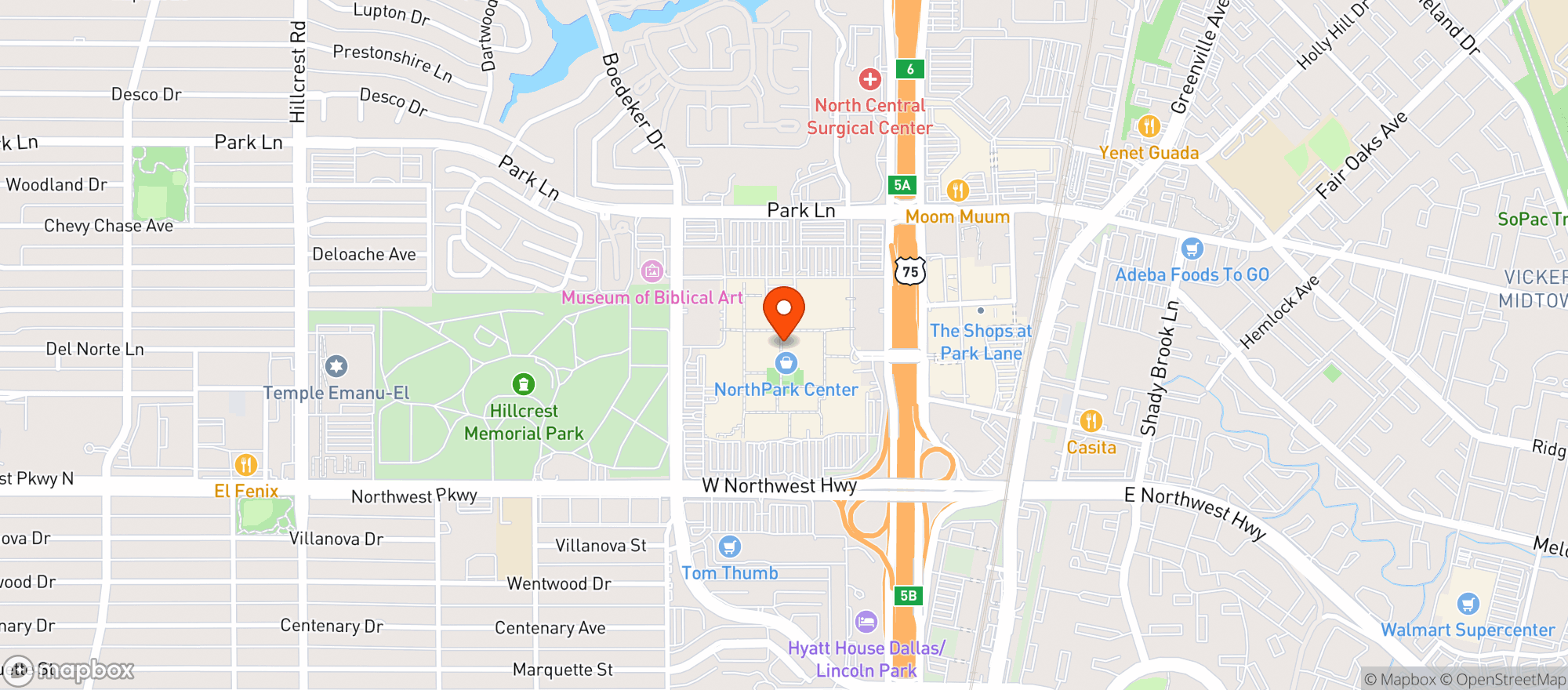 Map showing Eataly