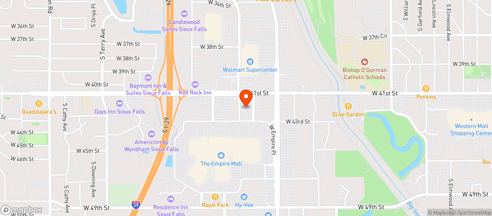 Map showing Red Lobster