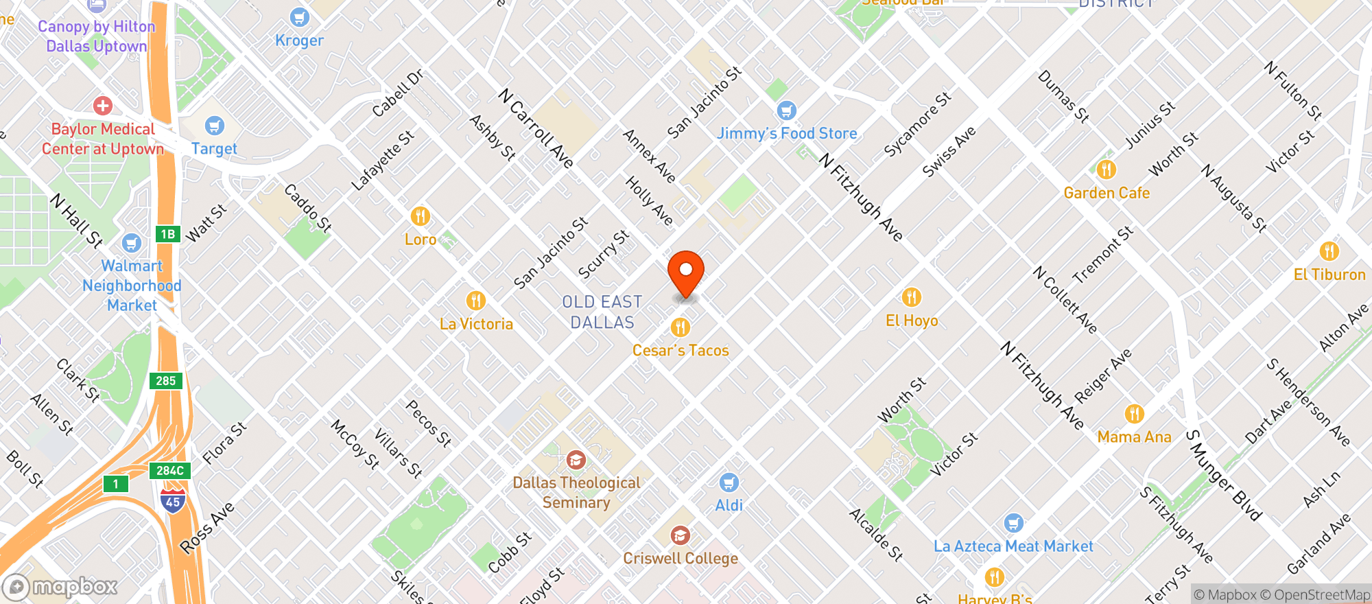 Map showing Live Oak Gas & More
