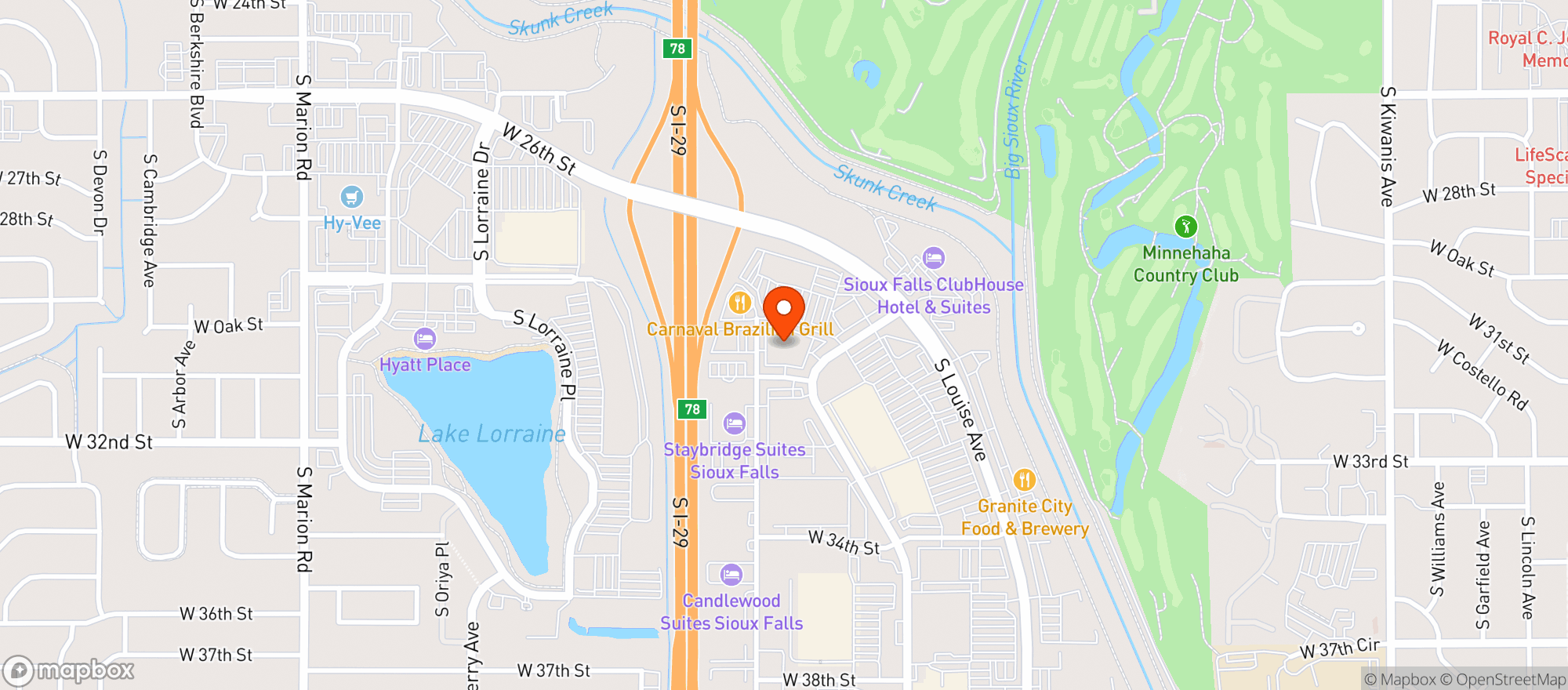 Map showing Lupulin Brewing Sioux Falls