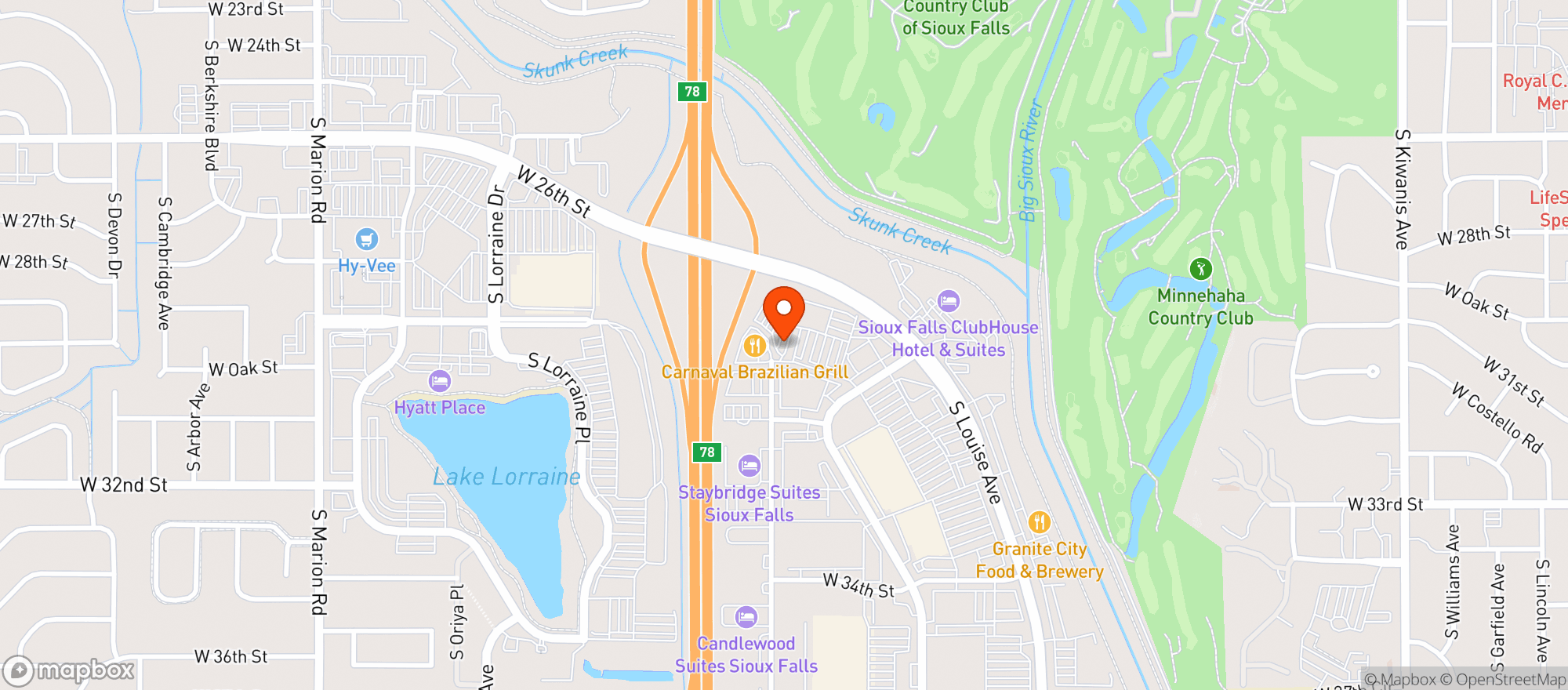 Map showing Carnaval Brazilian Grill