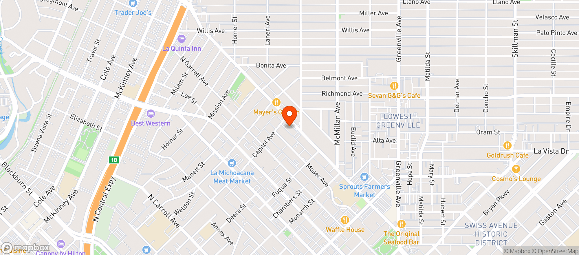 Map showing Local Public Eatery