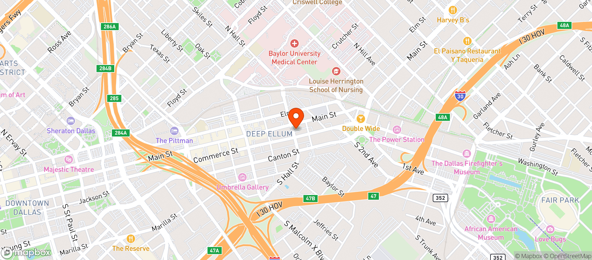 Map showing Wizards Vapor Bar & Smoke Shop