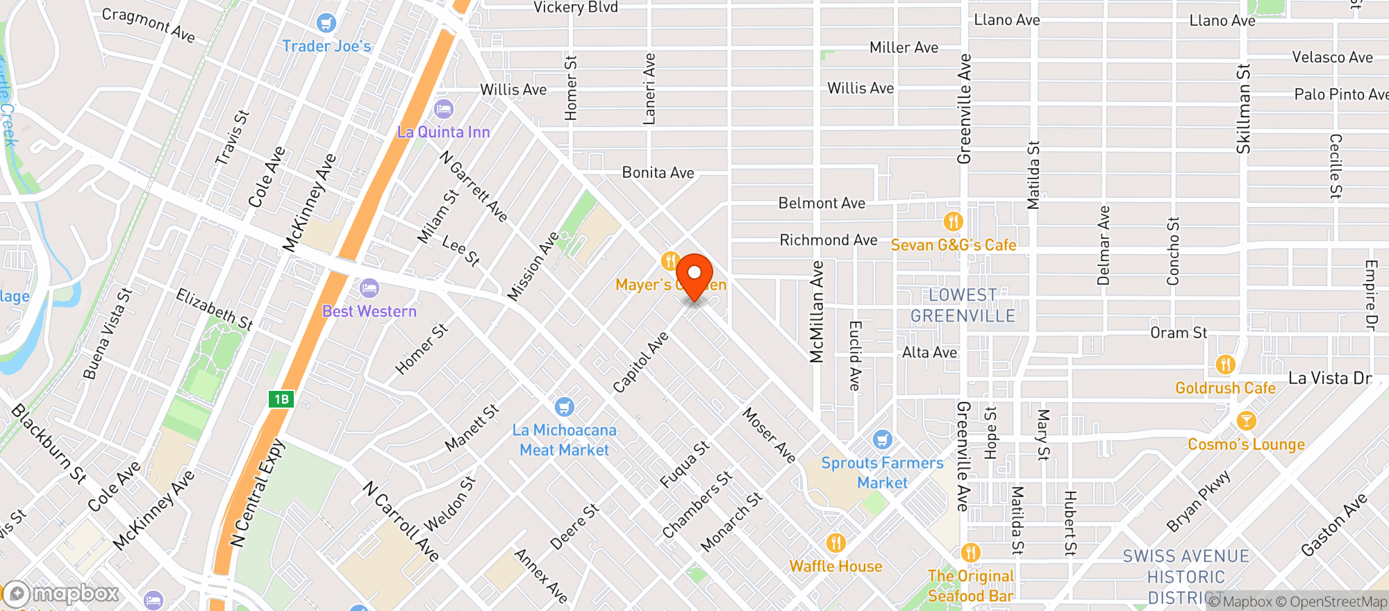 Map showing Sushi Axiom