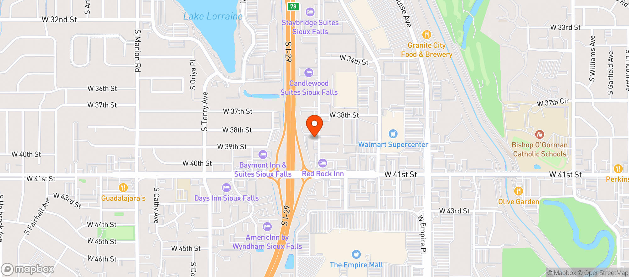 Map showing Scarlett S