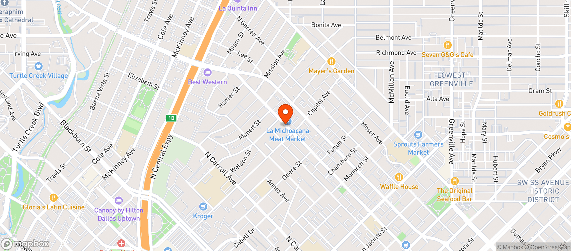 Map showing Andys Wine & Beer Cave