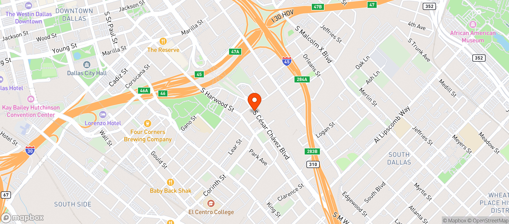 Map showing Shop N Go Grocery