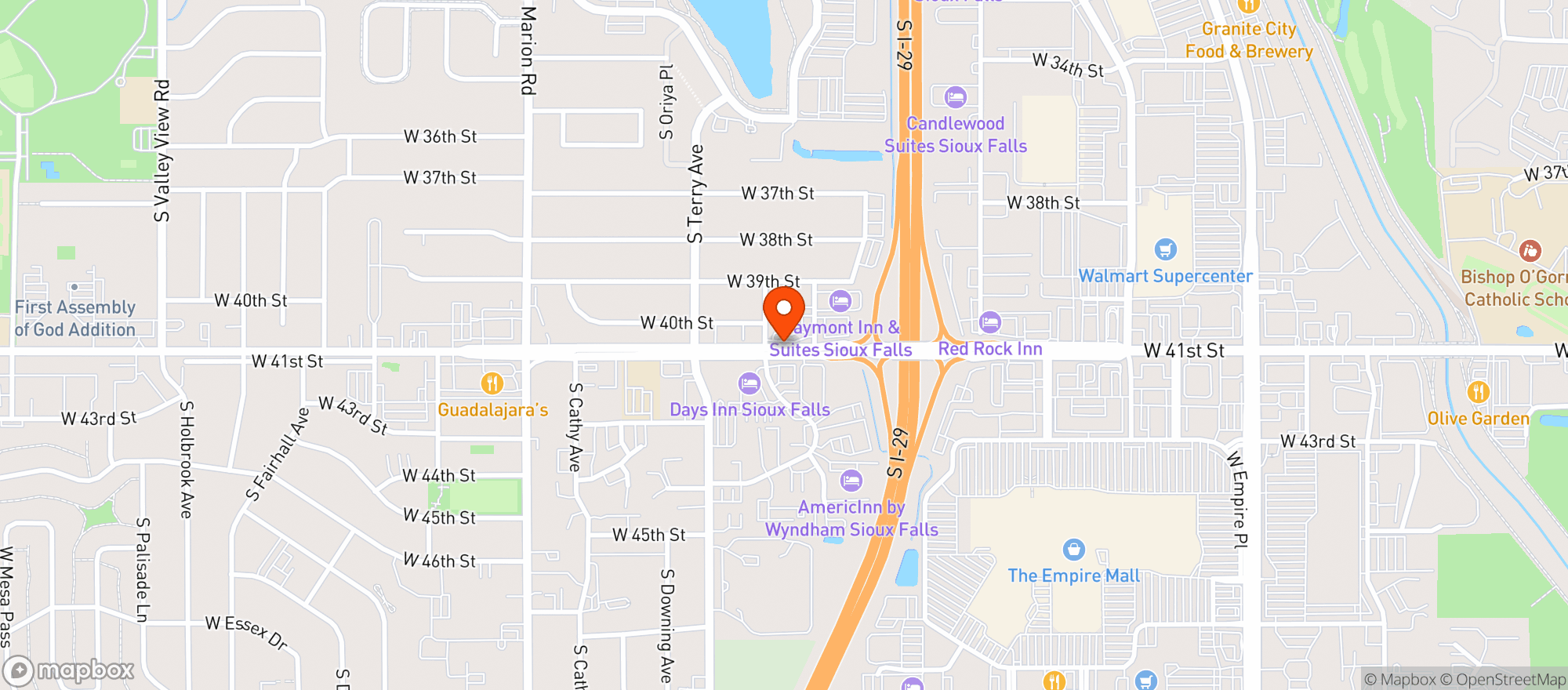 Map showing Circle K