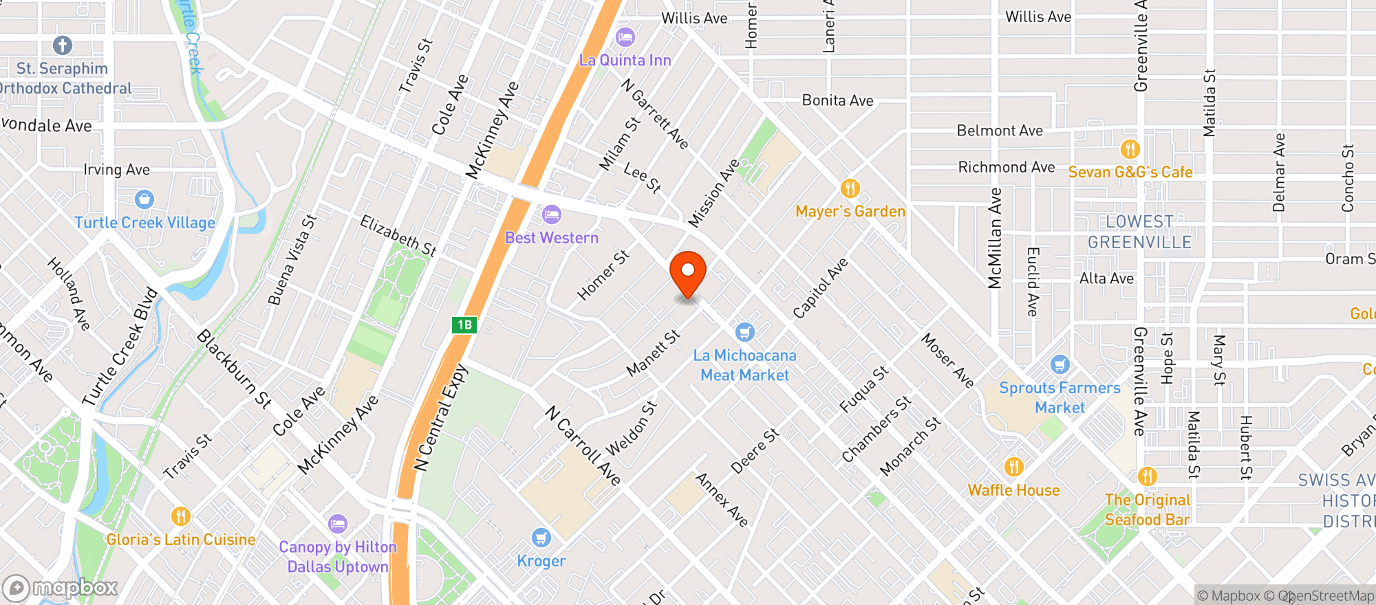 Map showing Super Save Liquor