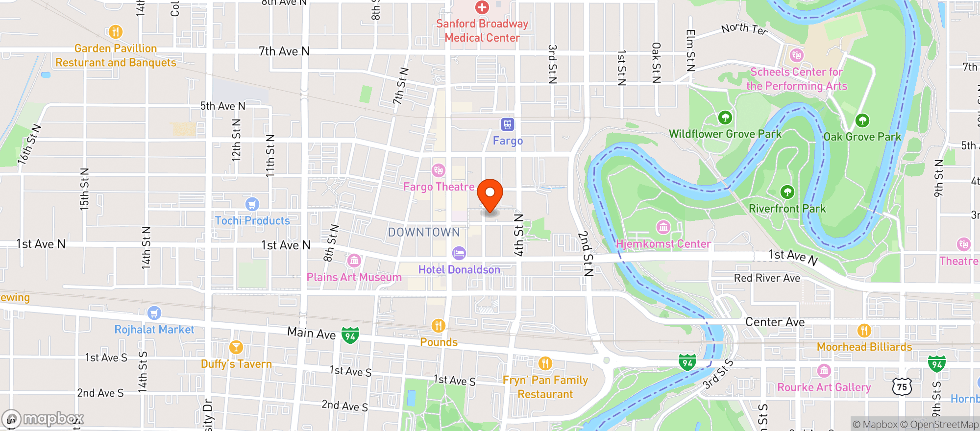 Map showing Radisson Inn