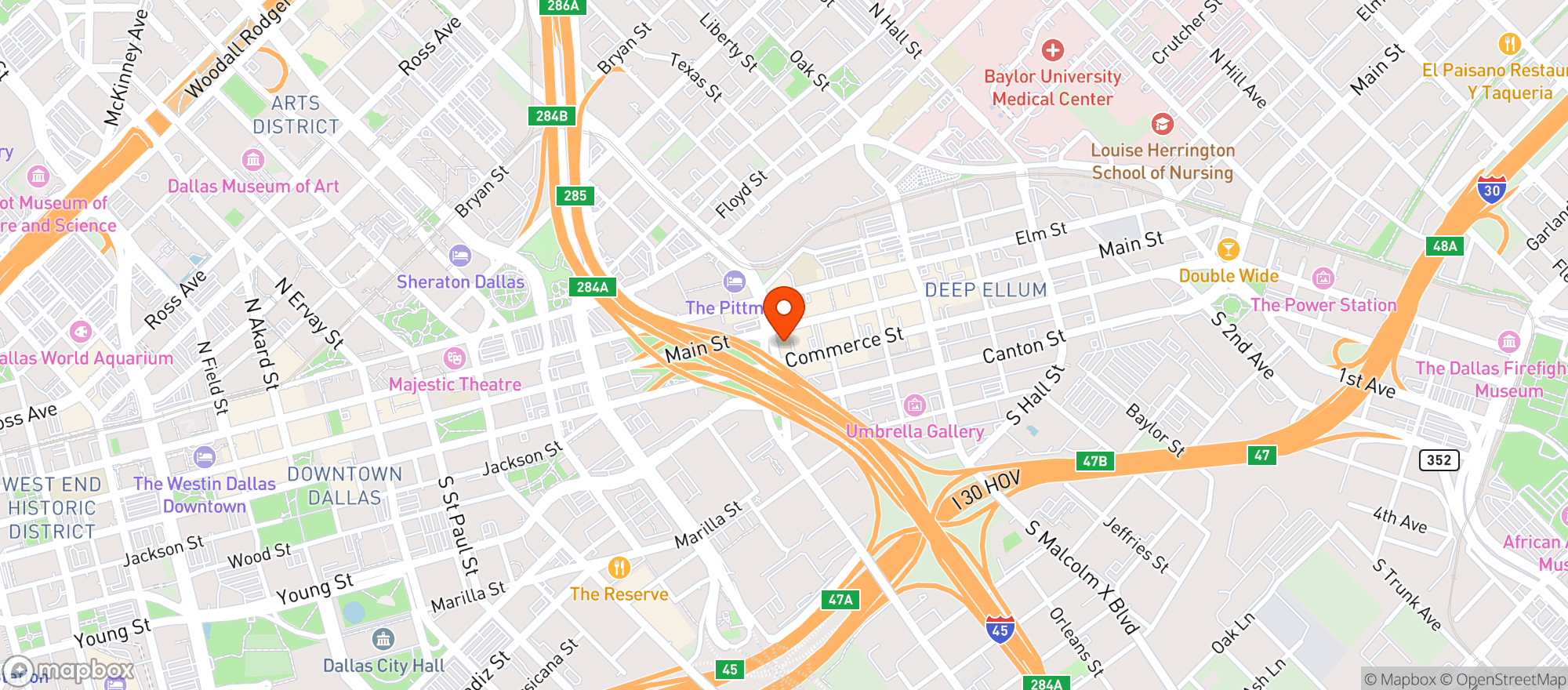 Map showing Punch Bowl Social