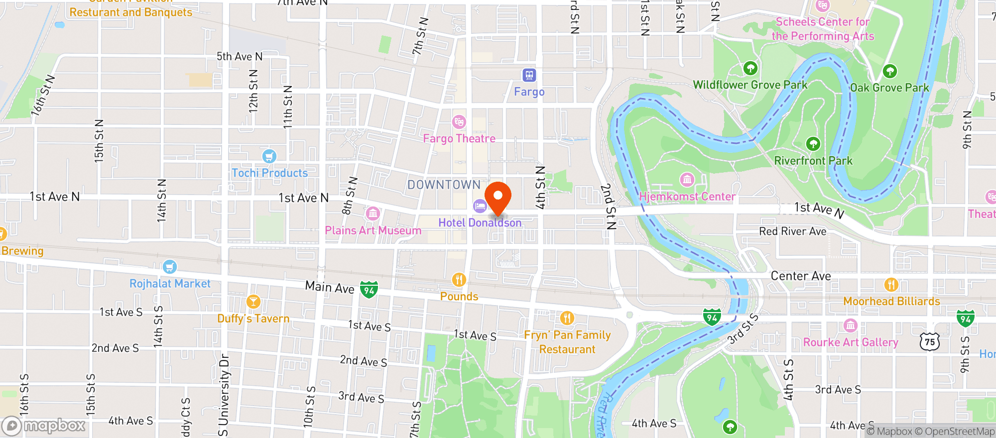 Map showing Blarney Stone Downtown