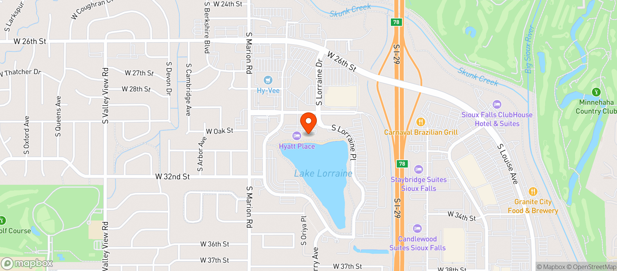 Map showing Big Lost Meadery