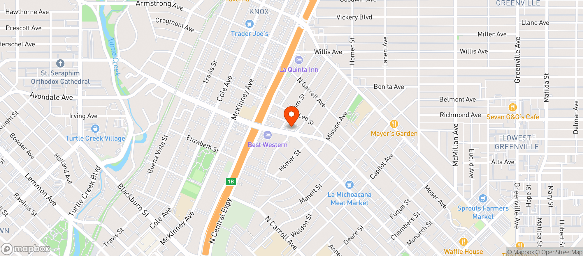 Map showing Wizards Vapor Bar and Smoke Shop