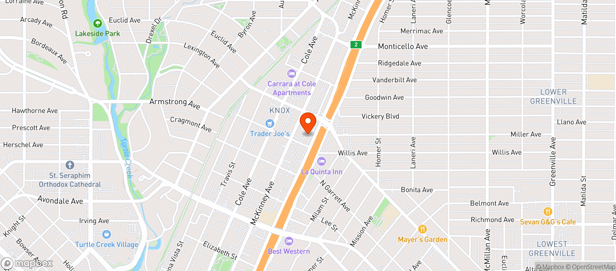 Map showing Cbd Kratom Knox Henderson