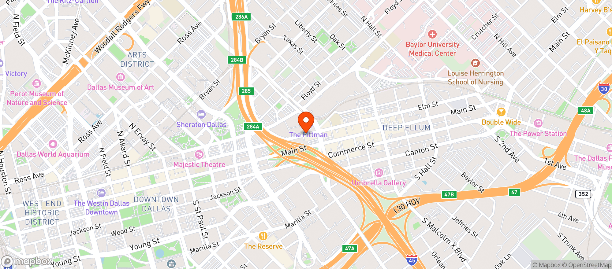 Map showing Good Side Pizza