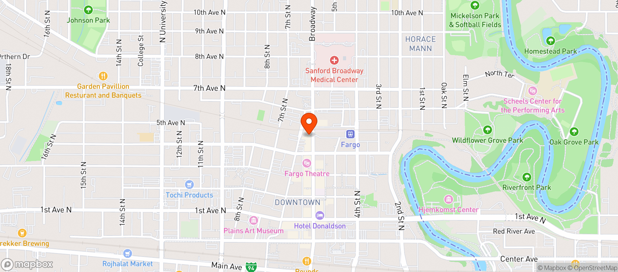 Map showing Empire Liquors