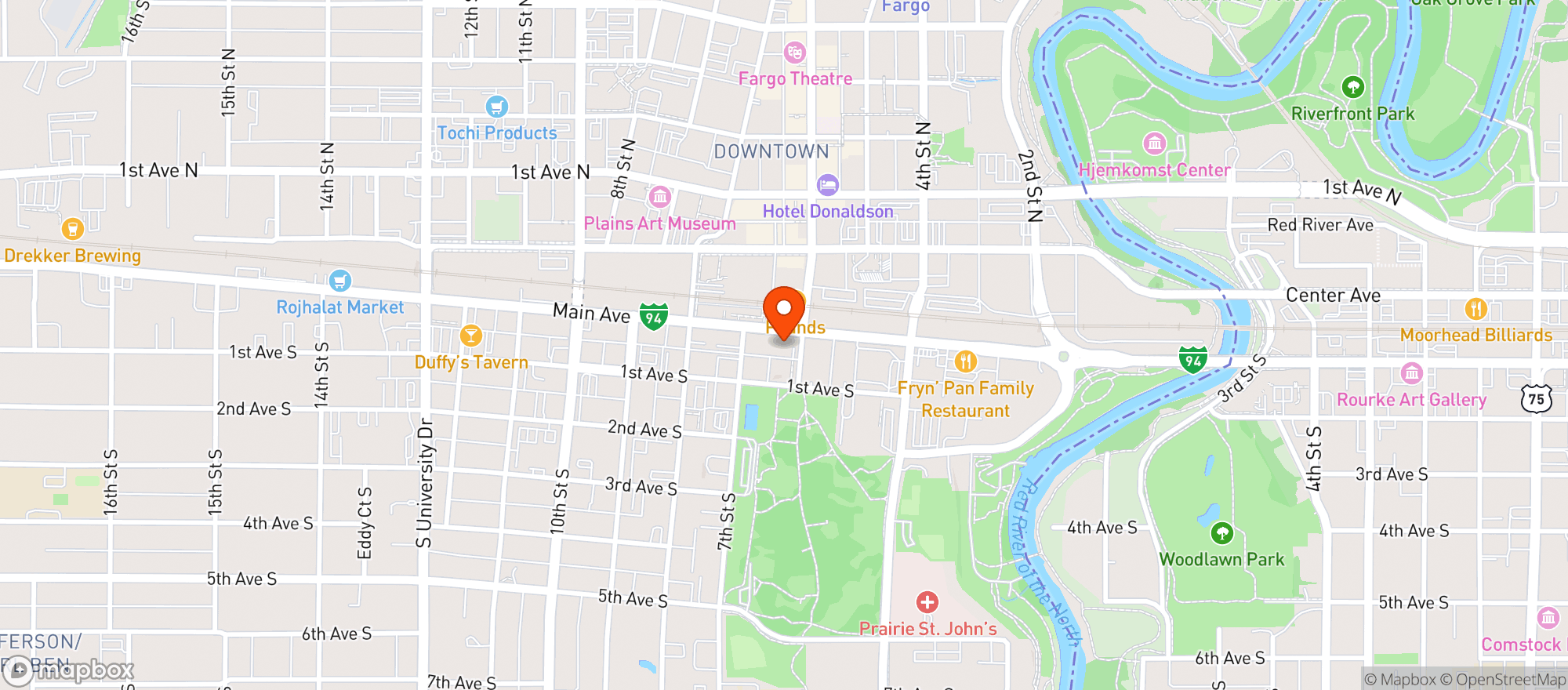 Map showing Rhombus Guy Pizza