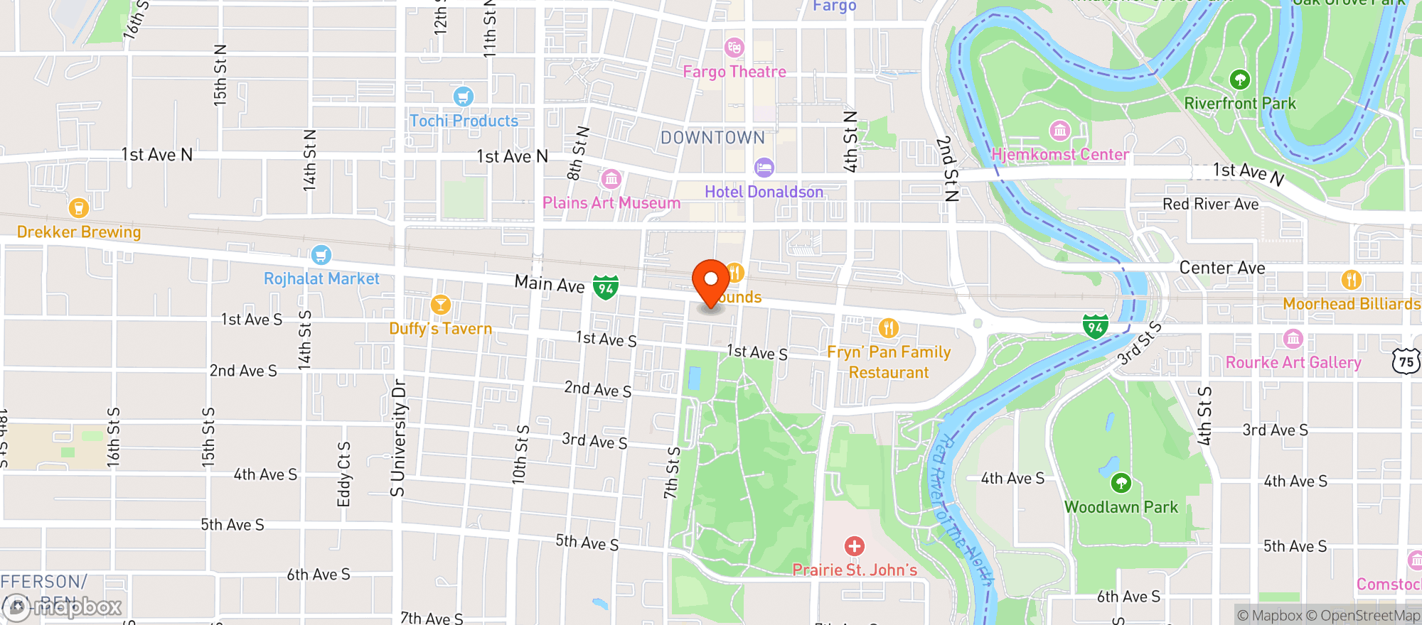 Map showing Front Street Taproom