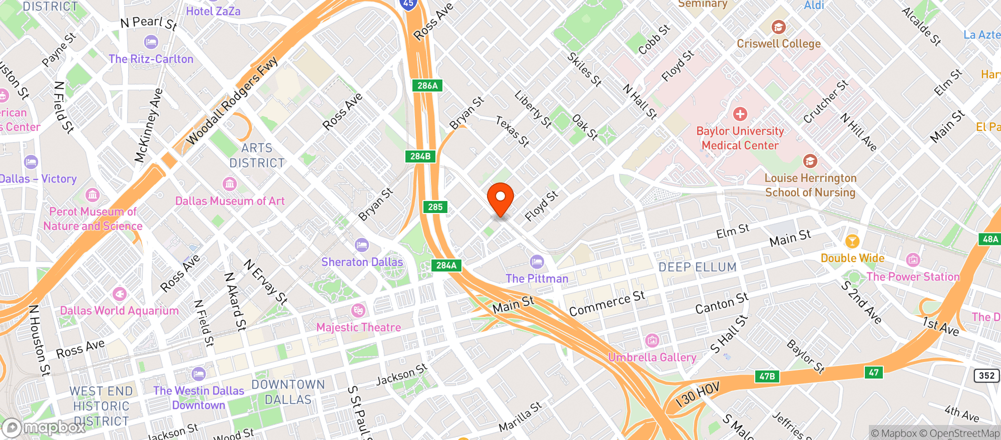 Map showing The Backyard
