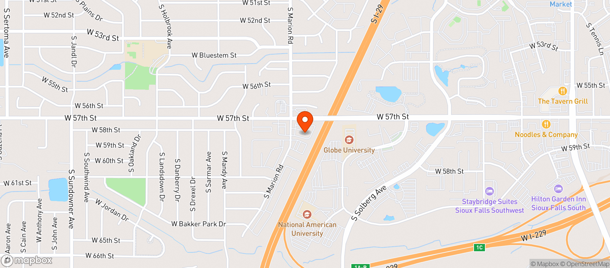 Map showing Fogies Liquor Gallery