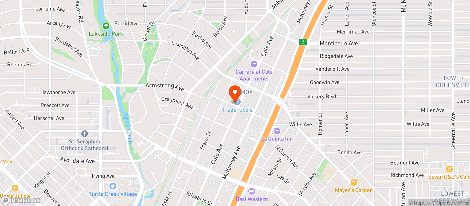 Map showing Trader Joes #400