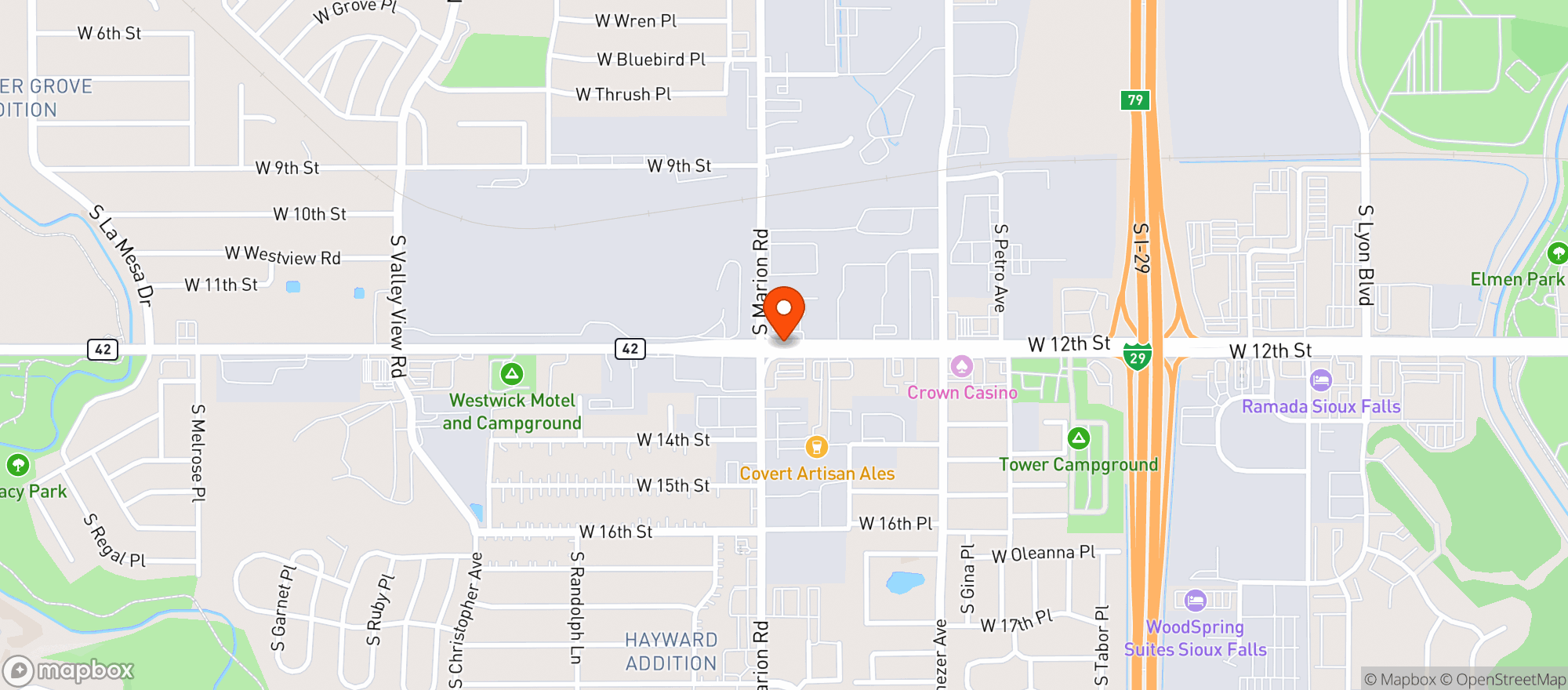 Map showing Circle K